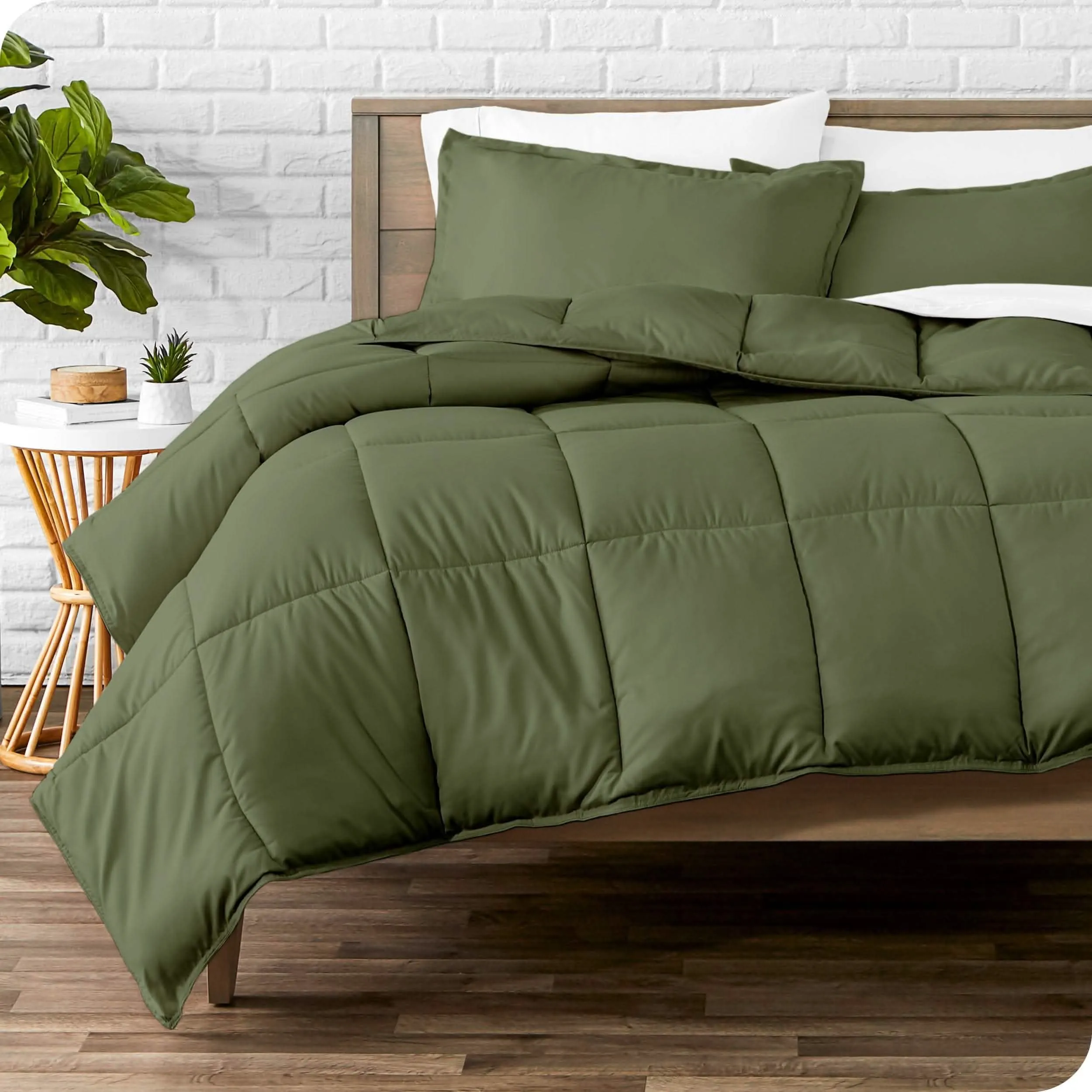 Down Alternative Box Stitch Comforter Set - Oversized King