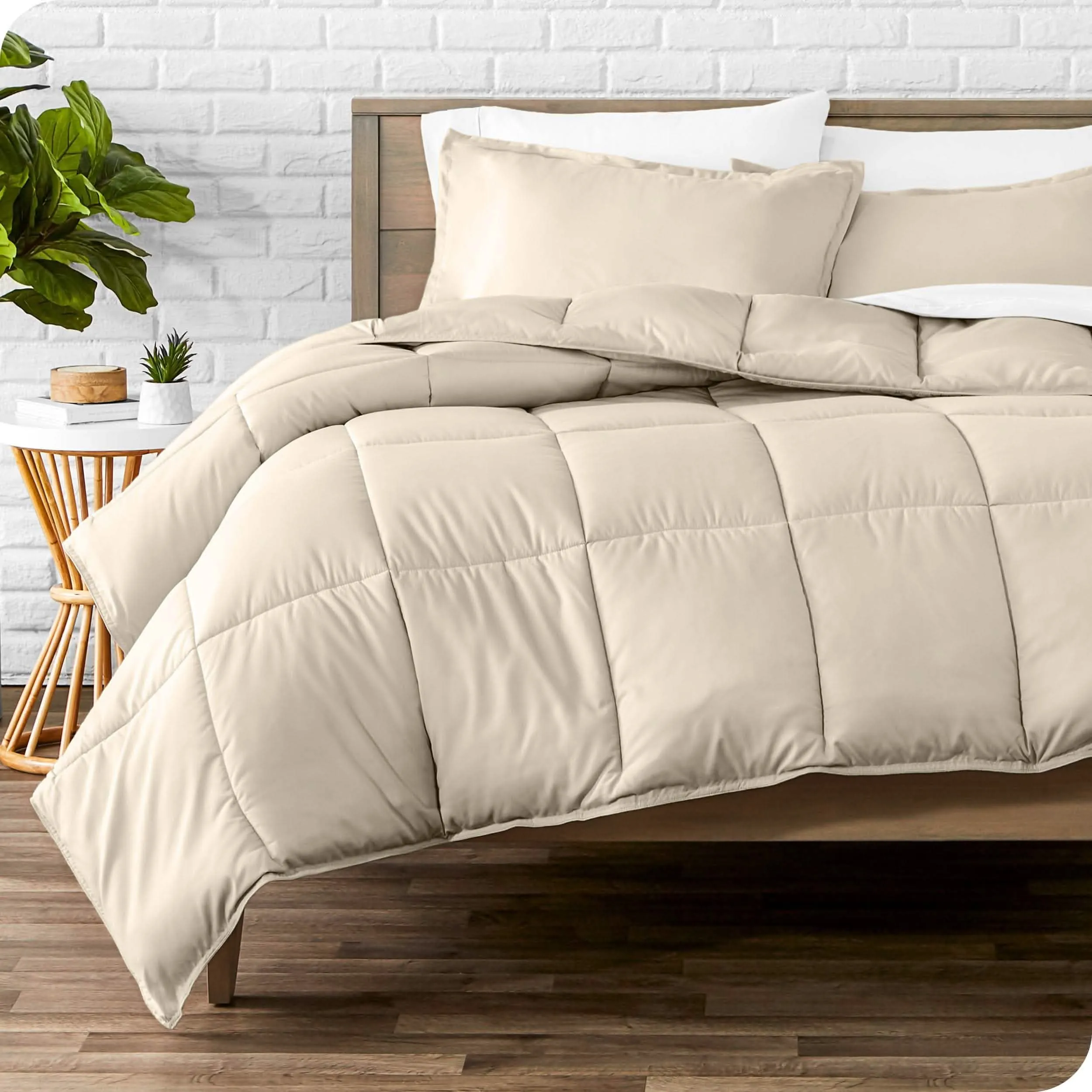 Down Alternative Box Stitch Comforter Set - Oversized King