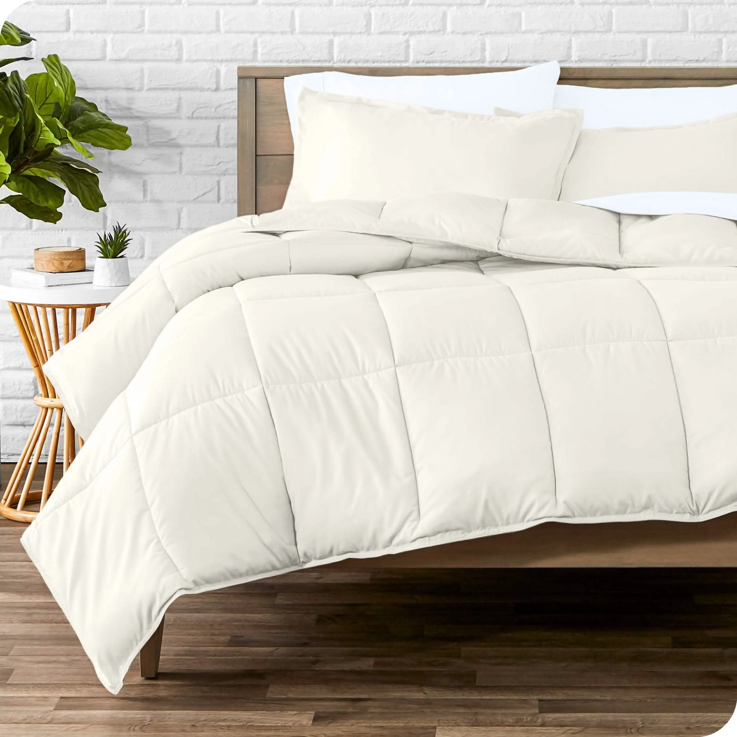 Down Alternative Box Stitch Comforter Set - Oversized King