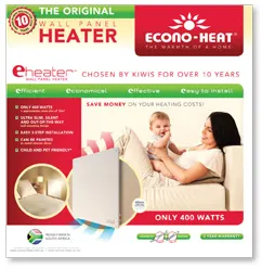 ECONO-HEAT® 260W Original wall panel heaters – 1.8m cord length