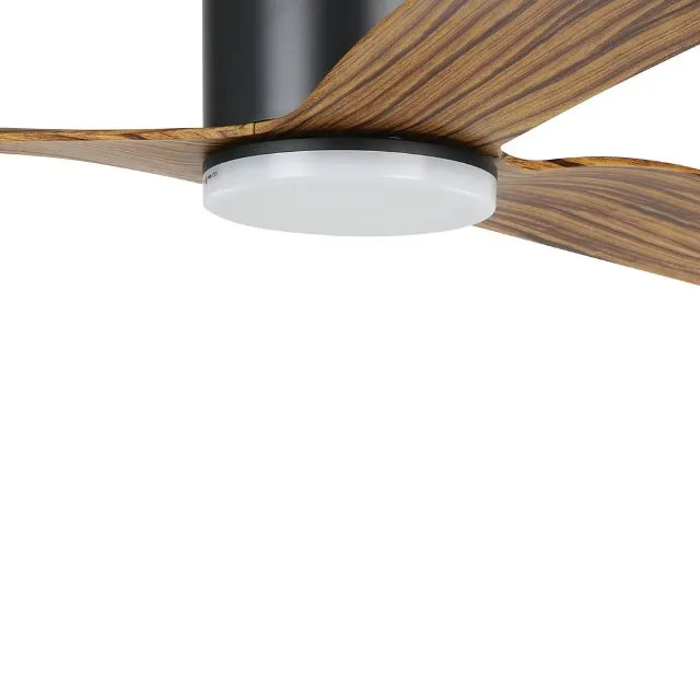 Eglo Iluka 52 Inch DC Fan 18W LED Tri-Col Black Wood Hugger