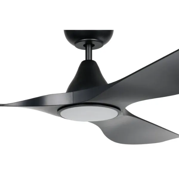 Eglo Surf 52in 132cm Ceiling Fan with 20W LED CCT Light - Black