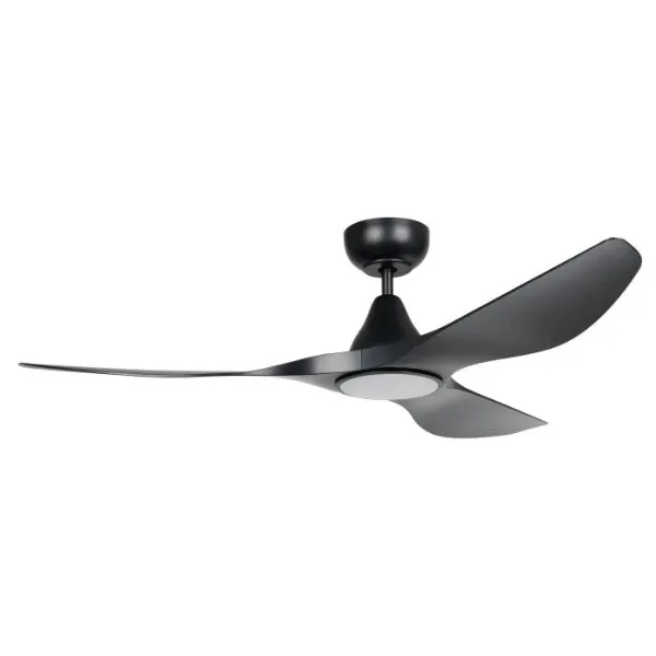 Eglo Surf 52in 132cm Ceiling Fan with 20W LED CCT Light - Black