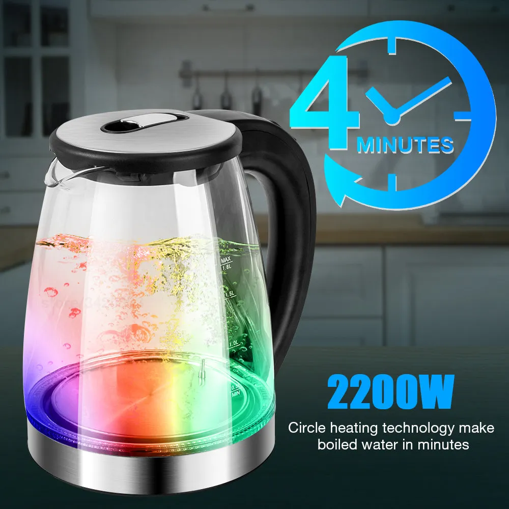 Electric Kettle Glass Teapot Water kettle Hot Water Tea Coffee Kettle