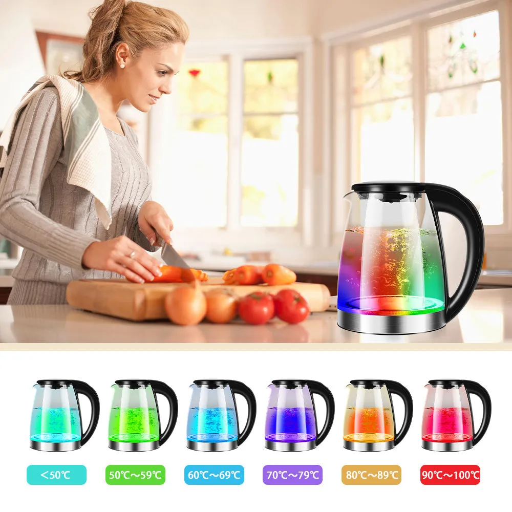 Electric Kettle Glass Teapot Water kettle Hot Water Tea Coffee Kettle