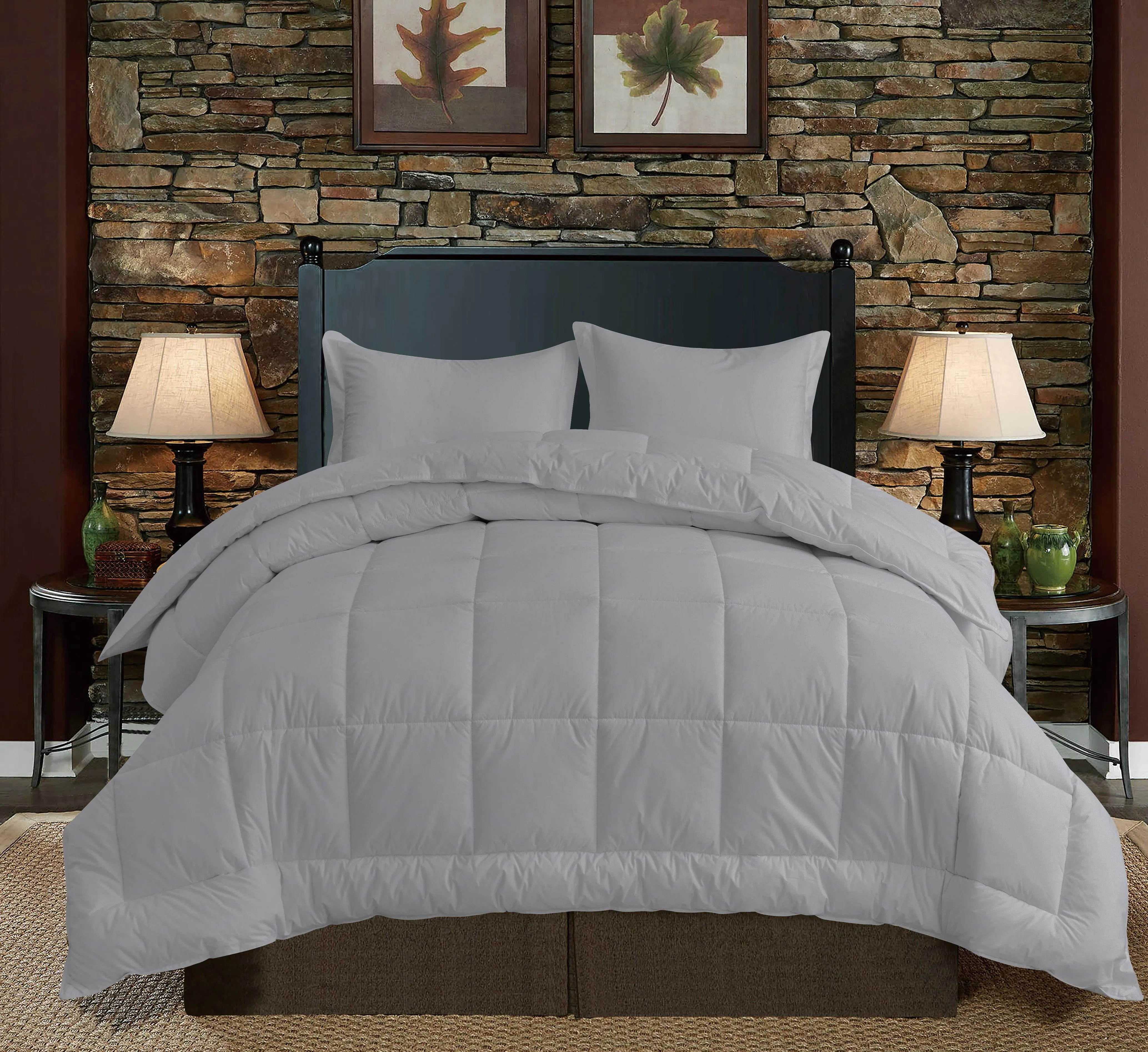 Elegant Comfort 3 Piece Cotton Comforter - Down Alternative Hotel Premium Quality