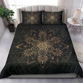 Elements of Sacred Geometry - Dark | Bedding Set | Mandalazed