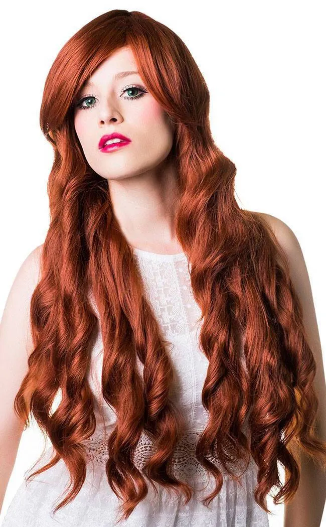 Ember Long Auburn Wavy Wig