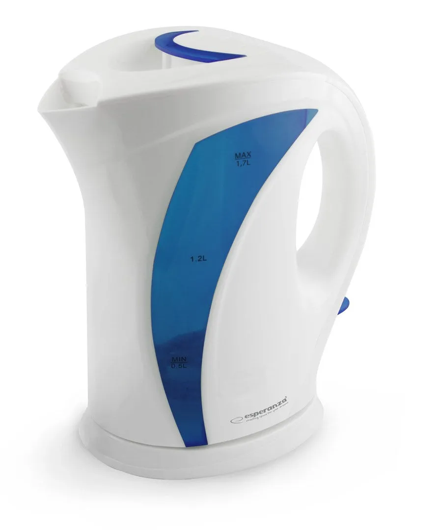 Esperanza Ekk018b Electric Kettle 1.7 L, White / Blue