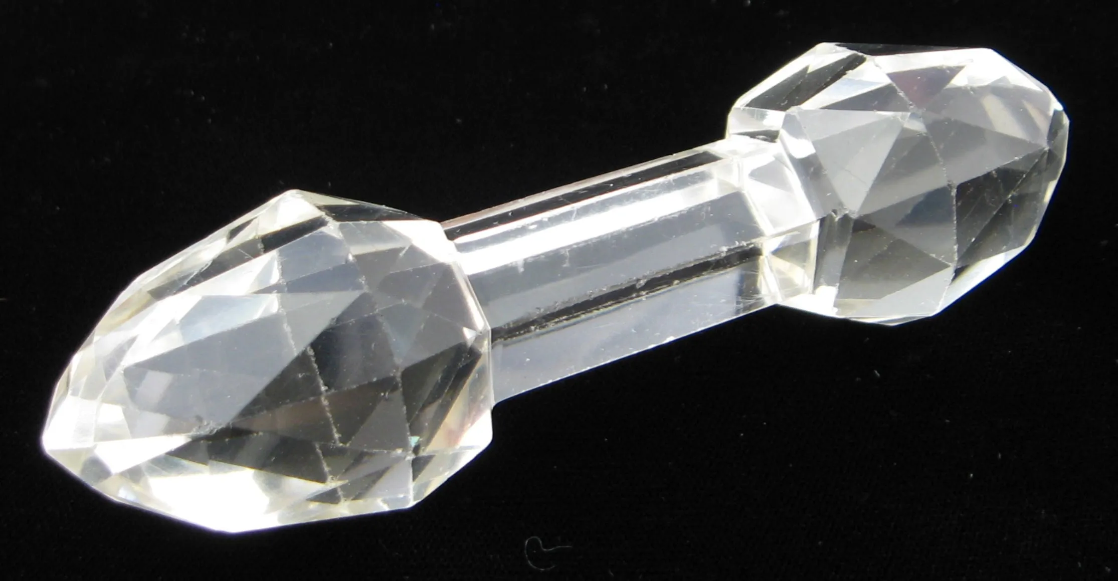 Faceted Crystal Kniferest American Brilliant ABC Pointed Ends 1880s