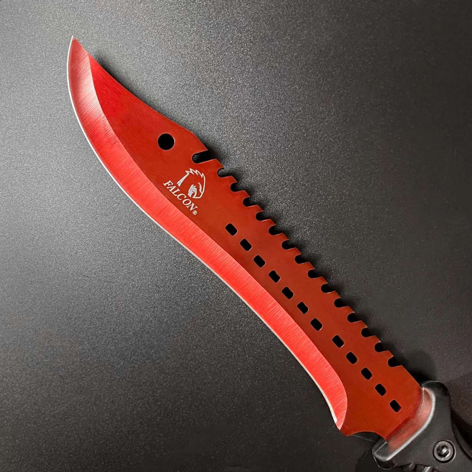 Falcon 5 Pieces Red Hunting Set (Machete, Karambit, Throwing Knives.)