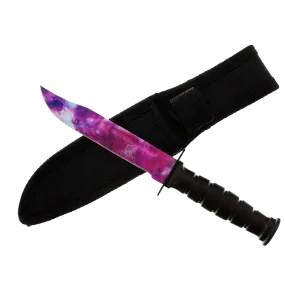 Falcon 7.5" Tactical Knives W/ Purple Galaxy Coating Blade