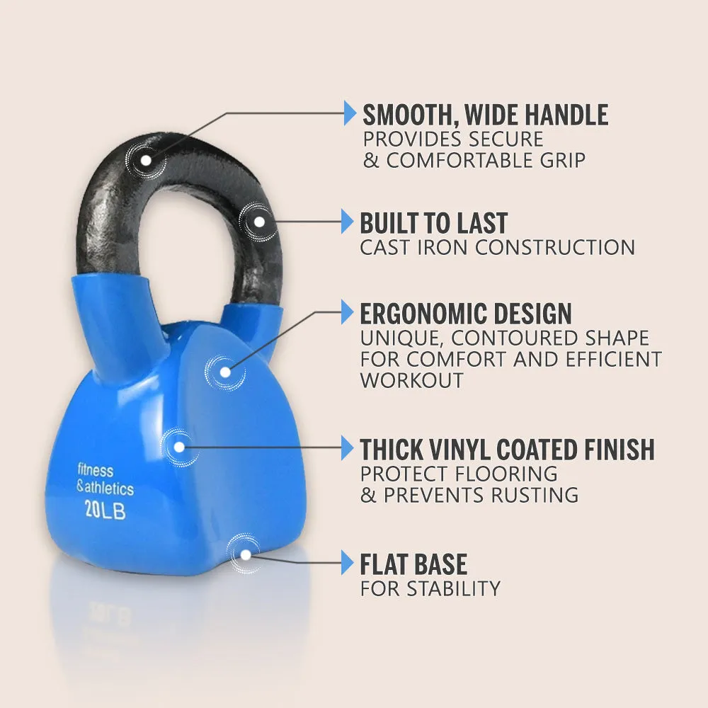 Fitness & Athletics Ergonomic Vinyl Coated Kettlebell