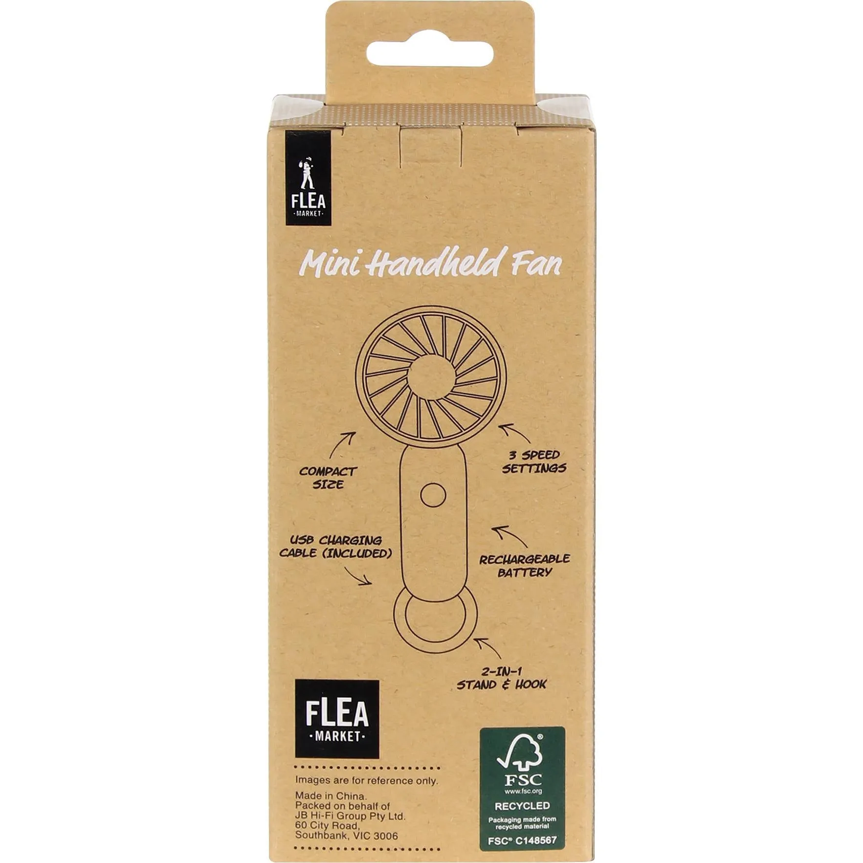 Flea Market Mini Handheld Fan (Sky Blue)