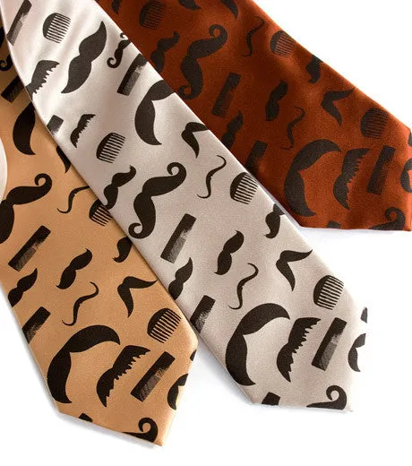 Flying Mustaches Necktie