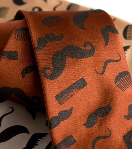 Flying Mustaches Necktie