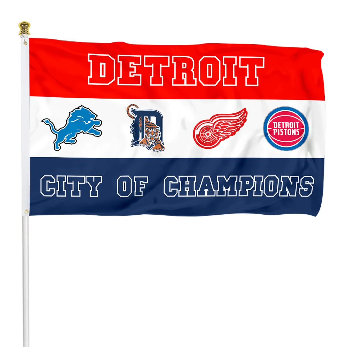 Fyon City of Detroit Champions Sports Fans Flag  banner