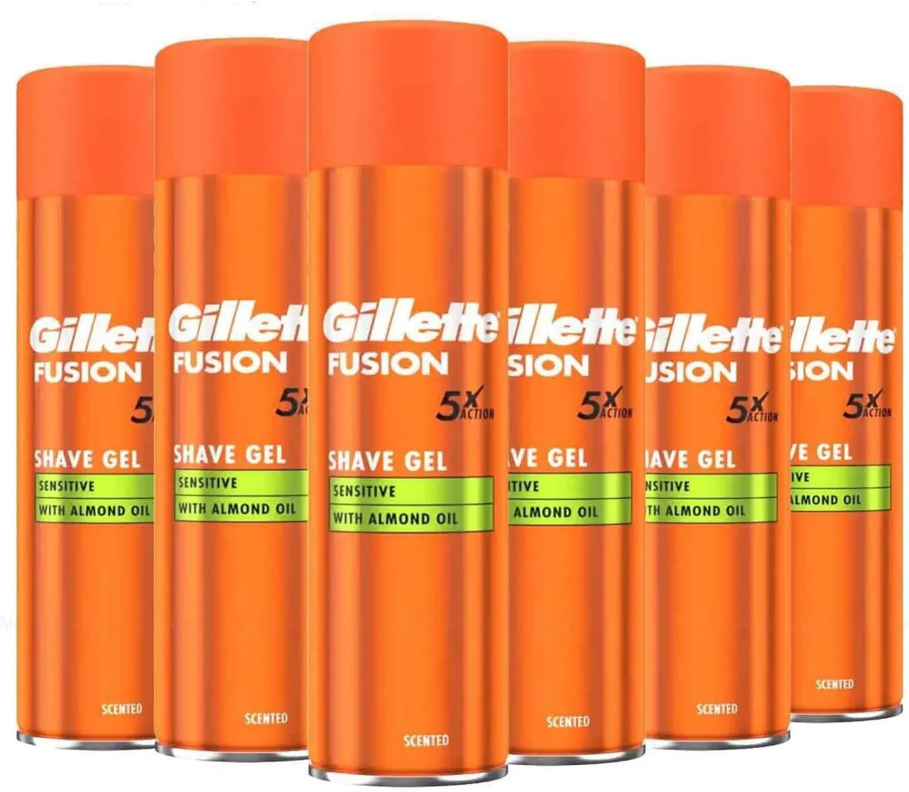 Gillette Shaving Gel Fusion5 Ultra Sensitive, 200 ml x 6