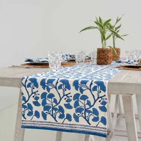 Ginkgo Blue Table Runner