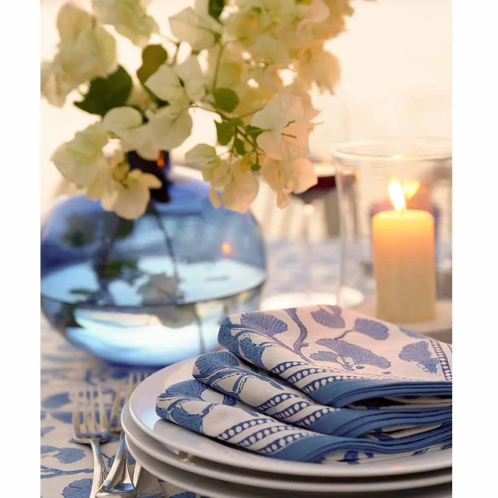 Ginkgo Blue Table Runner