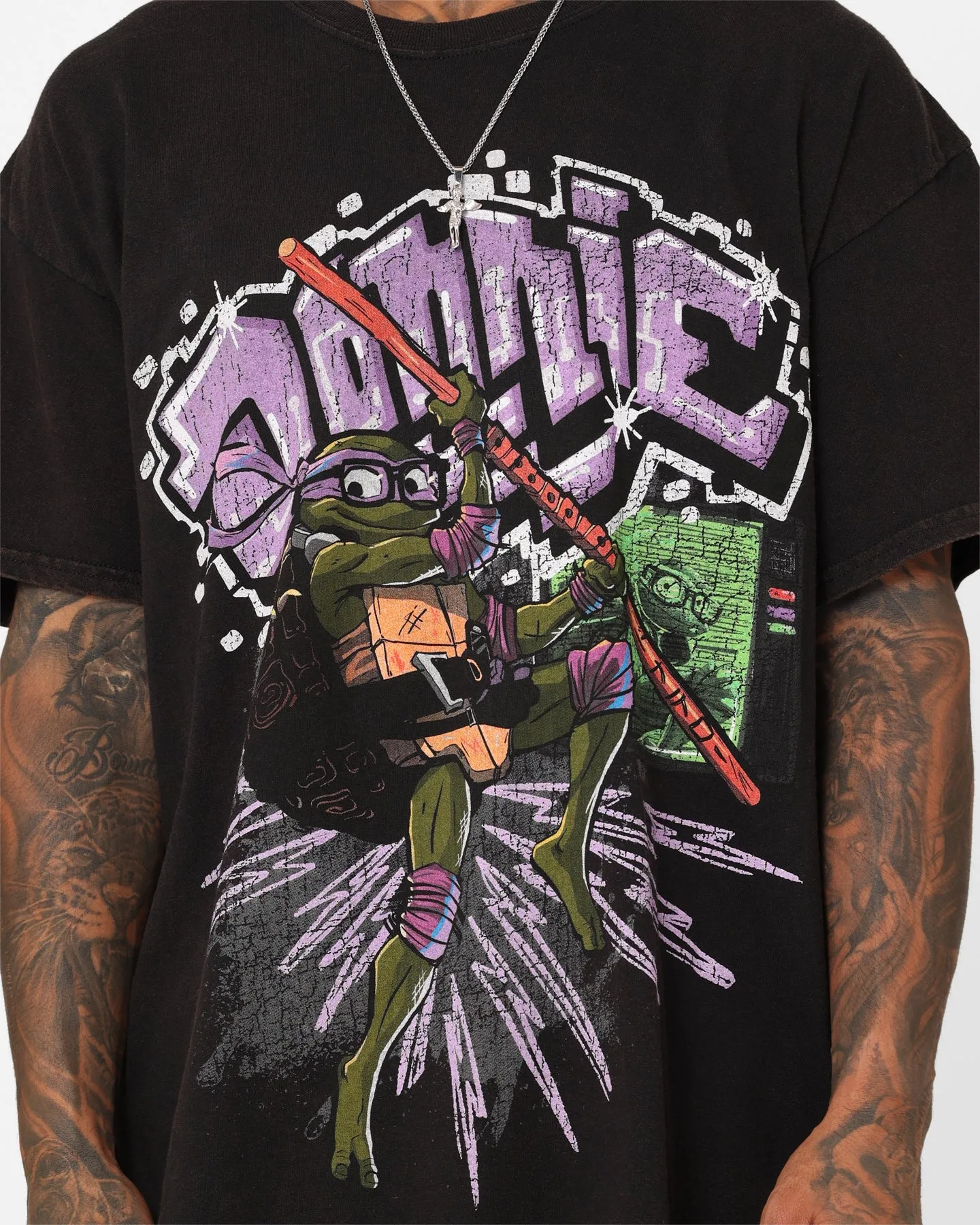 Goat Crew X Teenage Mutant Ninja Turtles Donatello Vintage T-Shirt Vintage Black