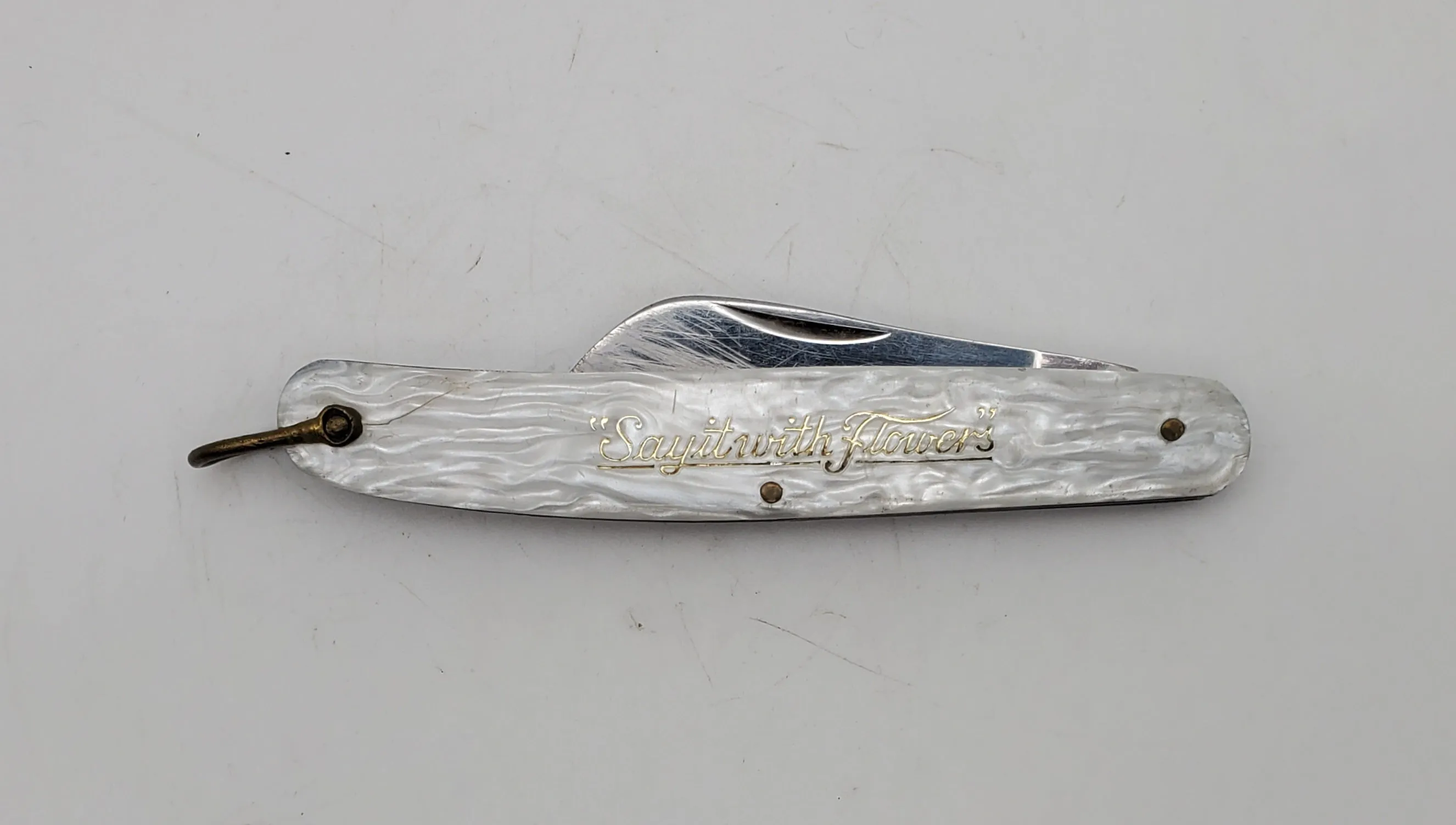 Hammer - Vintage Pocket Knife, Plus "Say It With Flowers" Pocket Knife