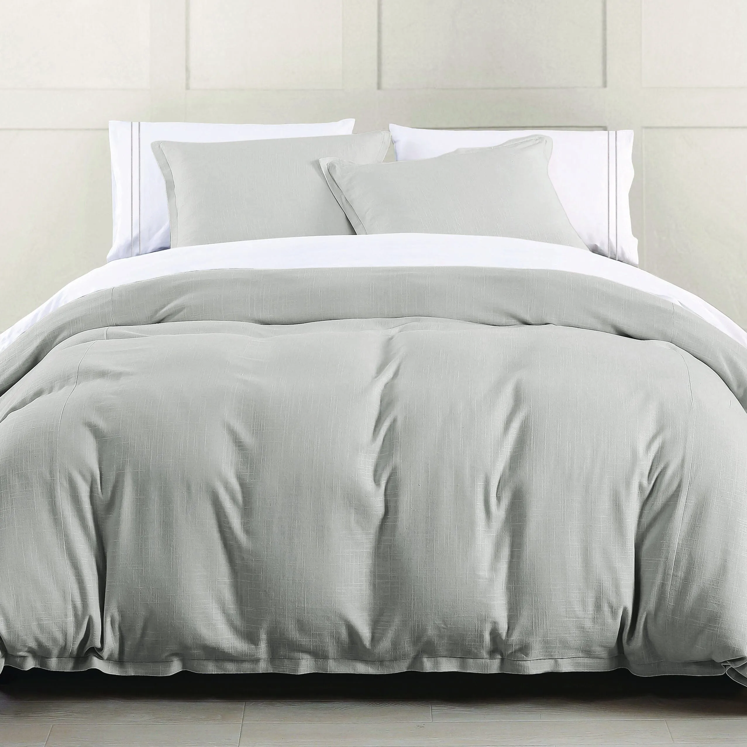 Hera Washed Linen Flange Bedding Set