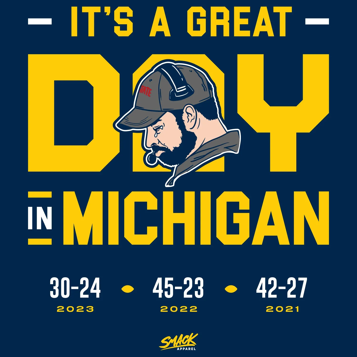 It's a Great Day in Michigan (anti Ohio St) T-Shirt for Michigan College Fans (SM-5XL)