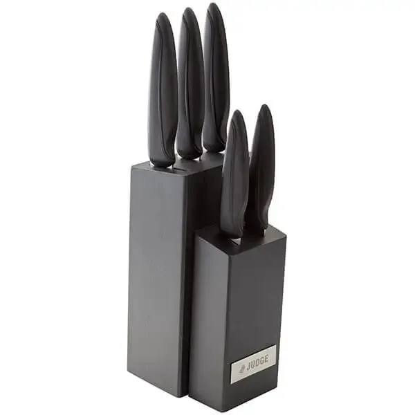 Judge 5 Piece Knife Block Set Acryllic Black