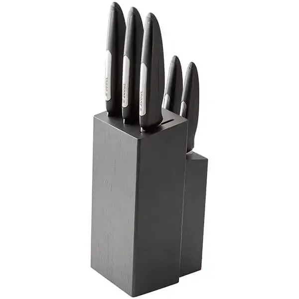 Judge 5 Piece Knife Block Set Acryllic Black