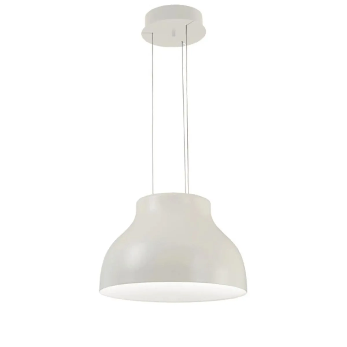 Kettle Up 17 in. LED Pendant Light Matte White finish