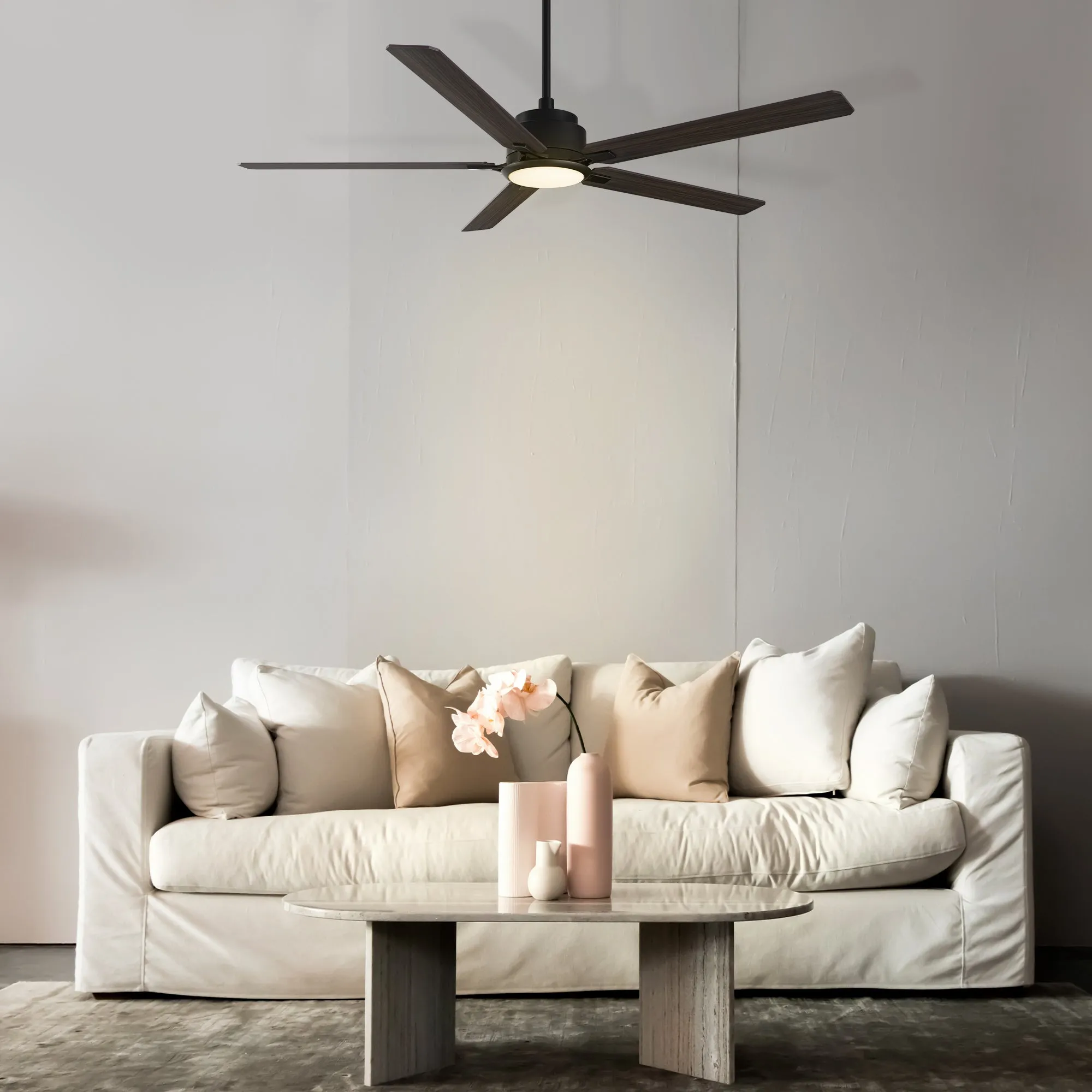 Kyra Modern Ceiling Fan with LED light and Remote control 60 inch