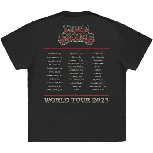 Luke Combs Unisex T-Shirt: Tour 23 Guitar Photo