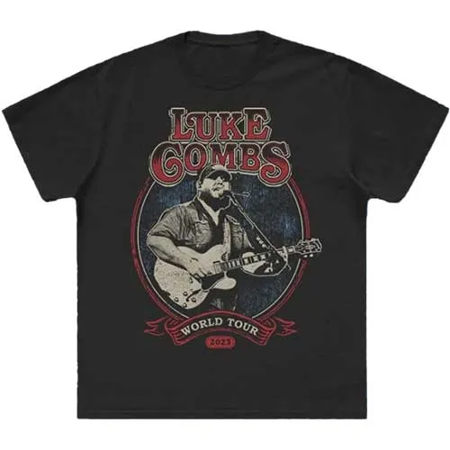 Luke Combs Unisex T-Shirt: Tour 23 Guitar Photo