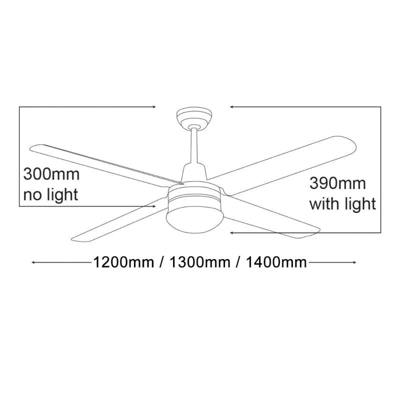 Martec Precision AC Ceiling Fan - 316 Stainless Steel