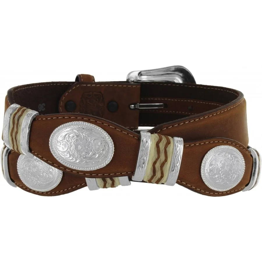 Men's Brighton Brown With Conchos Belt #9119L