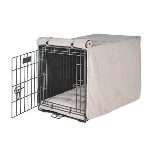 MicroVelvet Luxury Dog Crate Cover — Blush