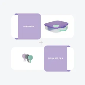 Mini Flork Set of 3 Pastel   Lunch Box Purple