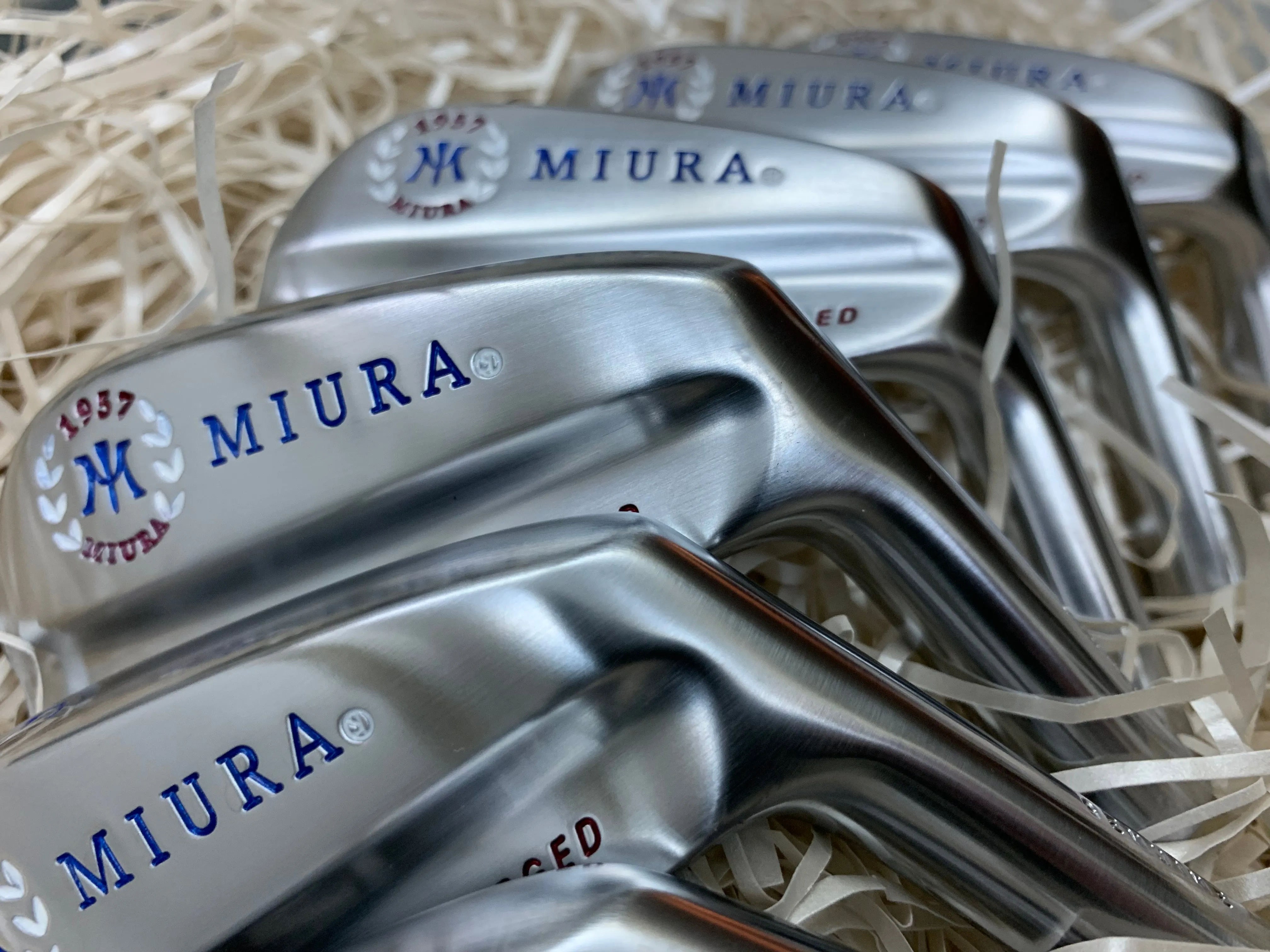 Miura Golf Irons Baby Blades Red White and Blue Fill