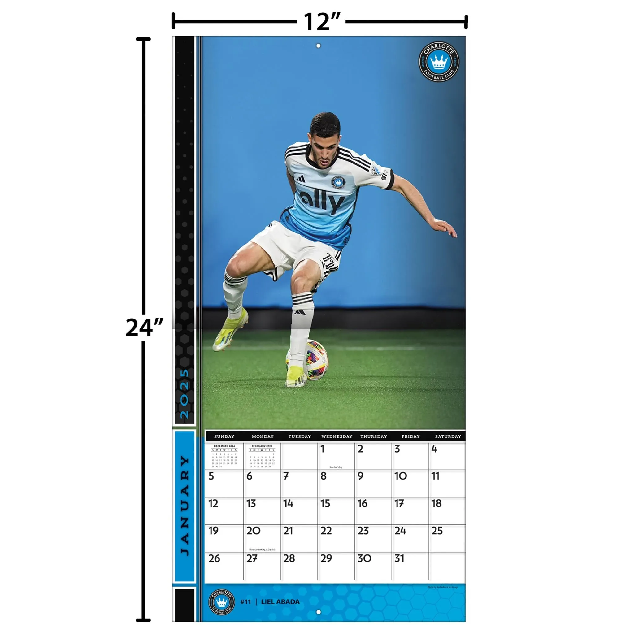 MLS Charlotte Wall 2025 Calendar - Online Exclusive