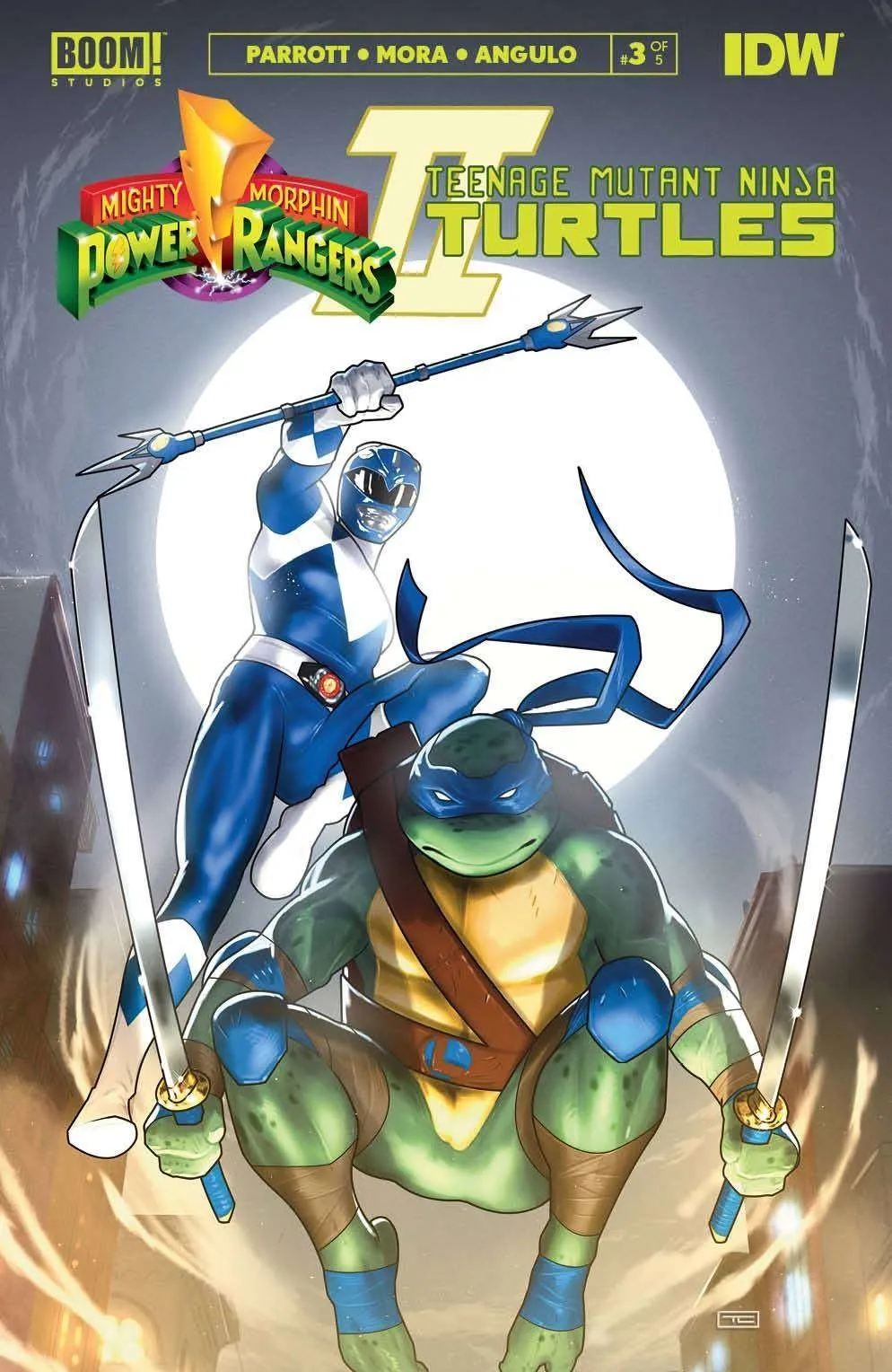 MMPR TMNT Ii #3 (Of 5) Cvr E Cardstock Var Clarke