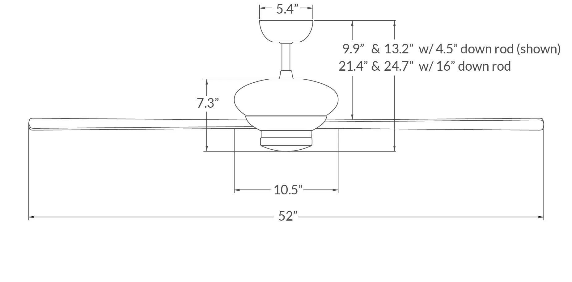 Modern Fan Altus 52" Ceiling Fan with LED Light