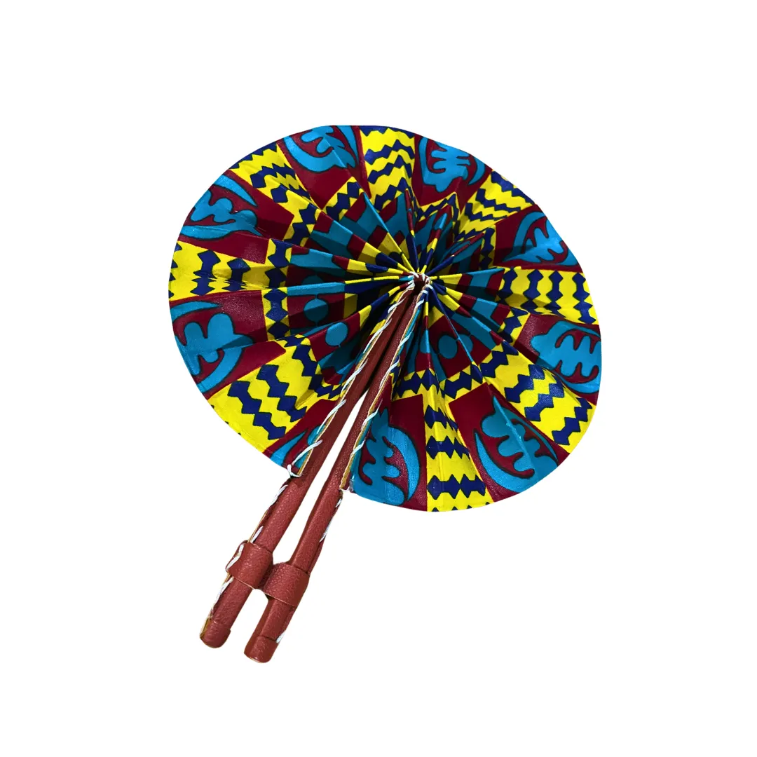 Multicolor Kente Ankara Fan