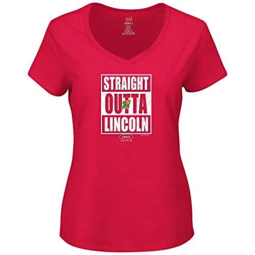 Nebraska College Unlicensed Ladies Apparel | Straight Outta Lincoln Ladies Shirt