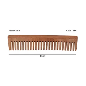 Neem Wood Comb single small spokes (19cm)