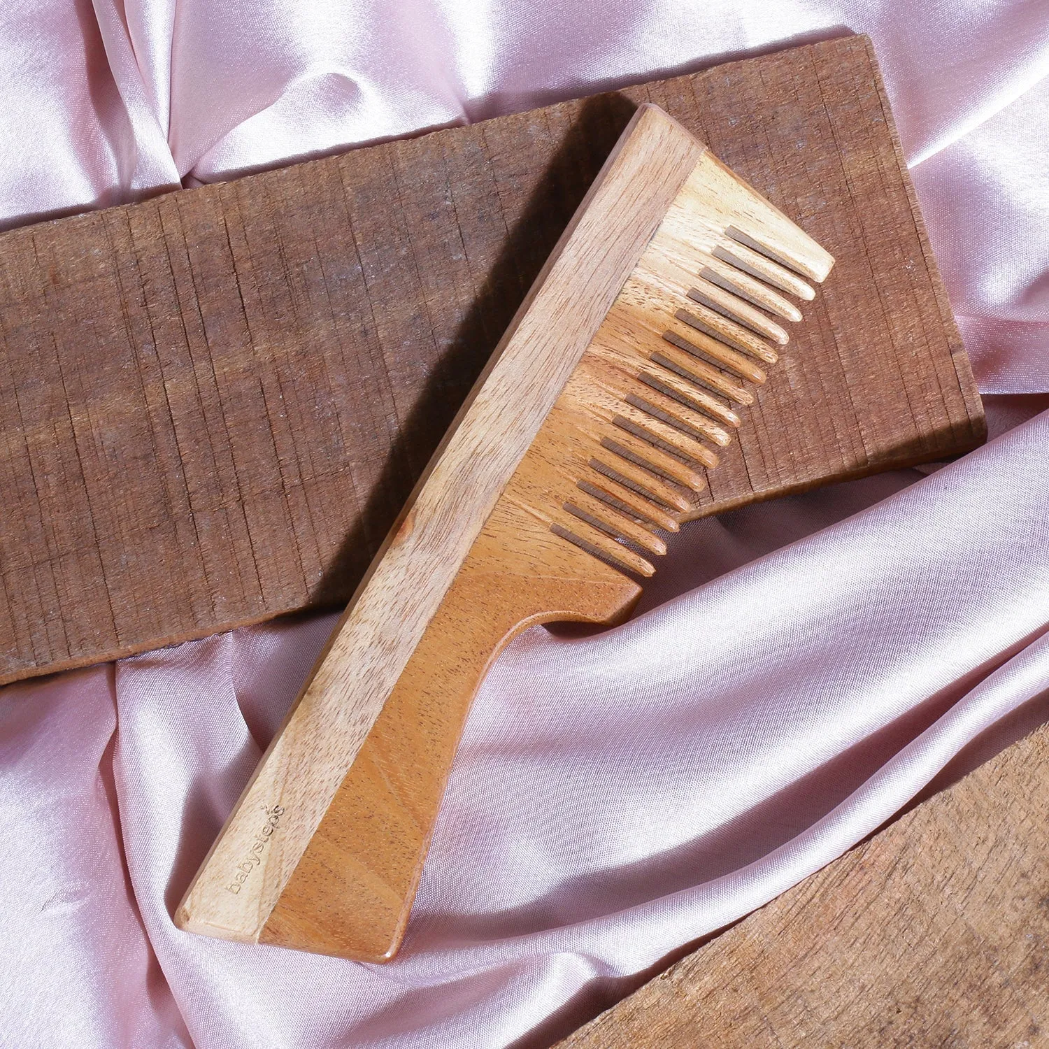 Neem Wood Comb with Handle