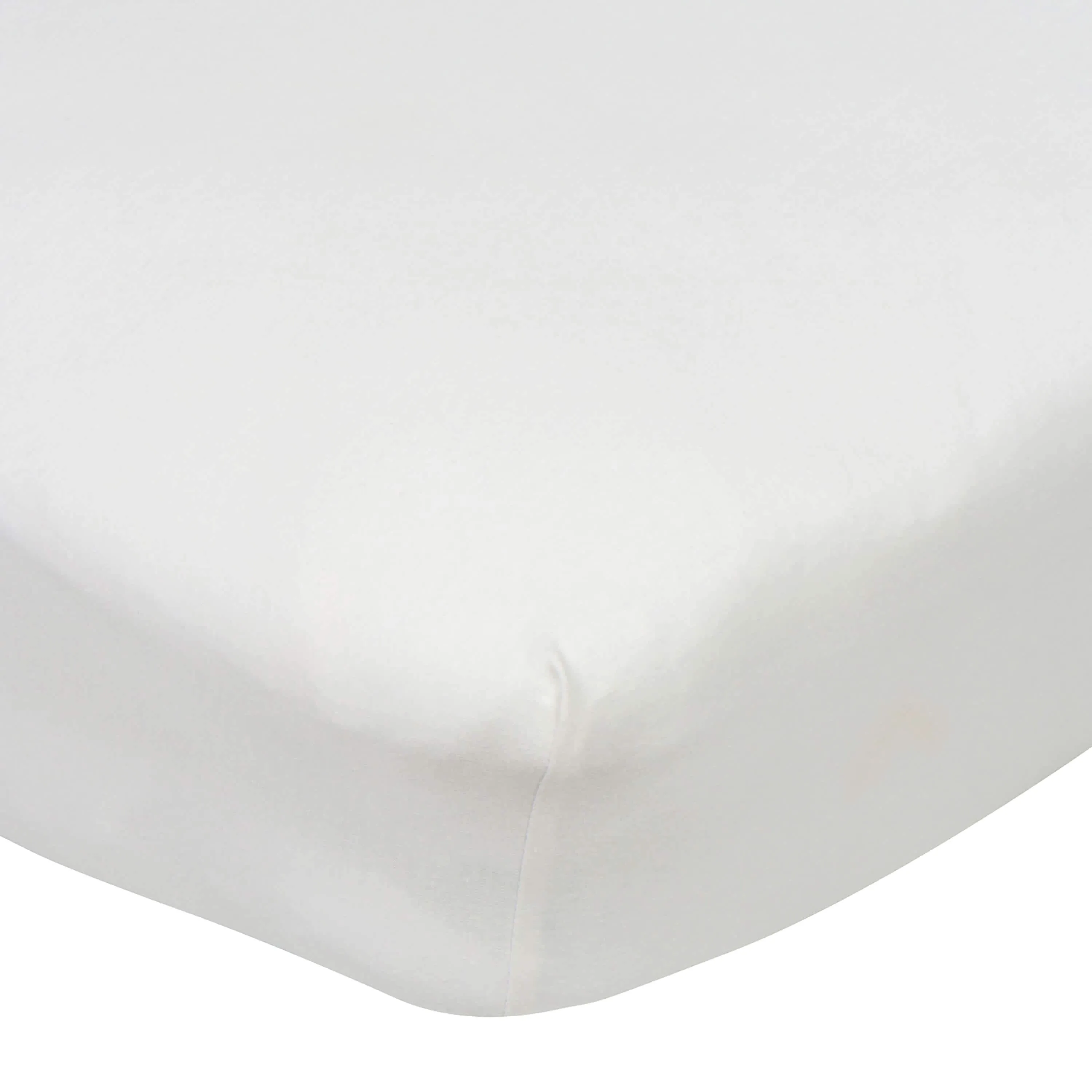 Neutral White Fitted Crib Sheet