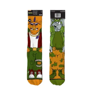 Odd Sox Men's Crew Socks - Bebop & Rocksteady (TMNT)