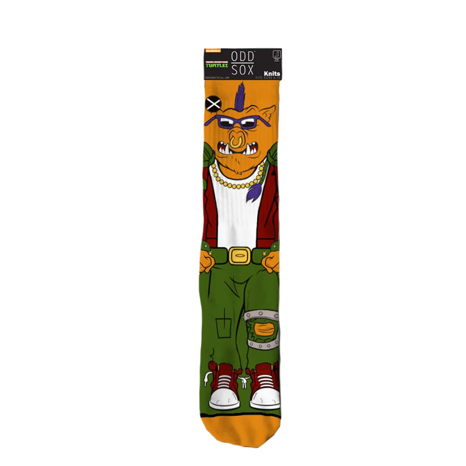 Odd Sox Men's Crew Socks - Bebop & Rocksteady (TMNT)