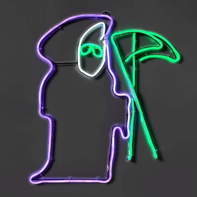 Open Box - LED Reaper with Motion Rope Halloween Lighted Sign - Hyde & EEK! Boutique